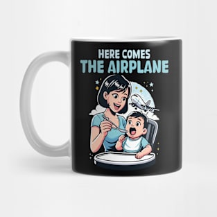 Here Comes The Airplane Mom Son Funny Mother's Day Mommy Mug